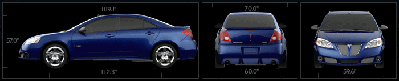 2008 Pontiac G6 Dimension